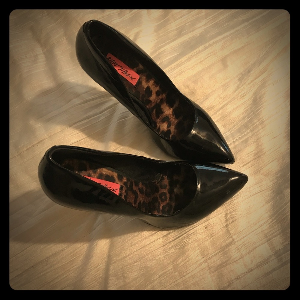 Black Betsey Johnson Stilettos Size 8